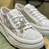 7 Platform Canvas Shoes Couple 2 New Retro Embroidered Casual Shoes Old Flower Letter Printing Thick Baseplate Shoes