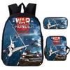 3 stuks Set Spel Anime War Thunder Schooltassen Vecht Tanka Print Rugzakken voor School Tiener Meisjes Jongens World of Tanks Rugzak