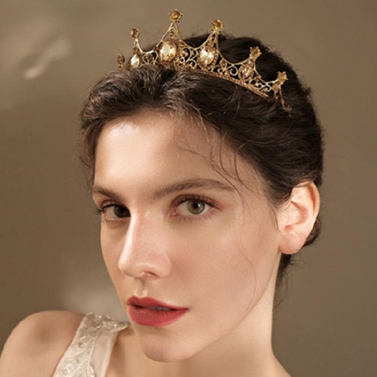 Elegant Rhinestones Crowns Hair Accessory Theater Costume Props Lightweight Metal Bridal Party Headpiece
