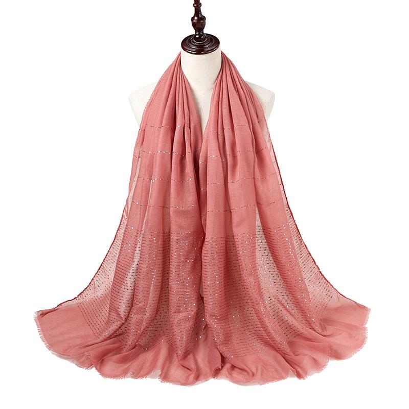 New Summer Luxury Elegant Women Silk Scarf Beach Wrap Shawl Sparkly Sequin Sunscreen Bandana Hijab Mujer Scarve Pareo Foulard