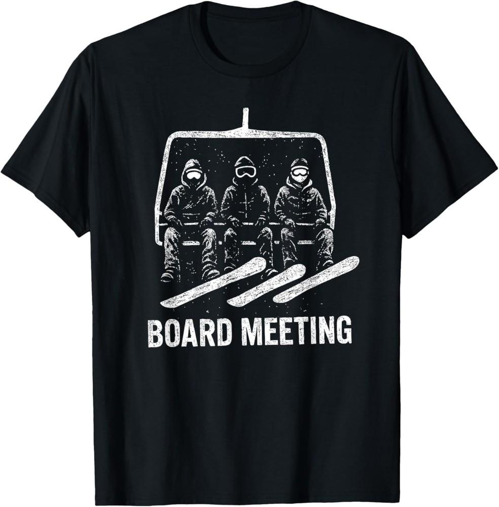 

Snowboard Board Meeting Ski Lift Skier Winter Sports TShirt Unisex T-Shirt XXXL