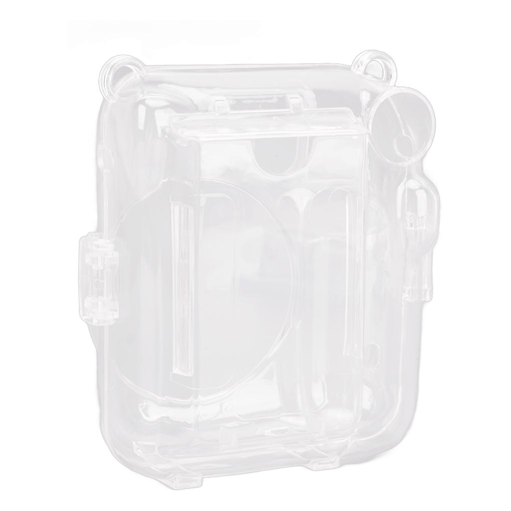 Protective Clear Case Crystal Cameraa Case for Fujifilm Instax Mini 12 Instant Camera with Shoulder Strap Sticker 3