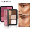 12-Color Blush & Contour Palette: Handaiyan All-in-One Matte & Cream Highlight with Iron Box