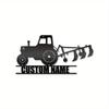 Custom Tractor Metal Wall Art for Farmhouse Decor Personalized Name Sign Gift