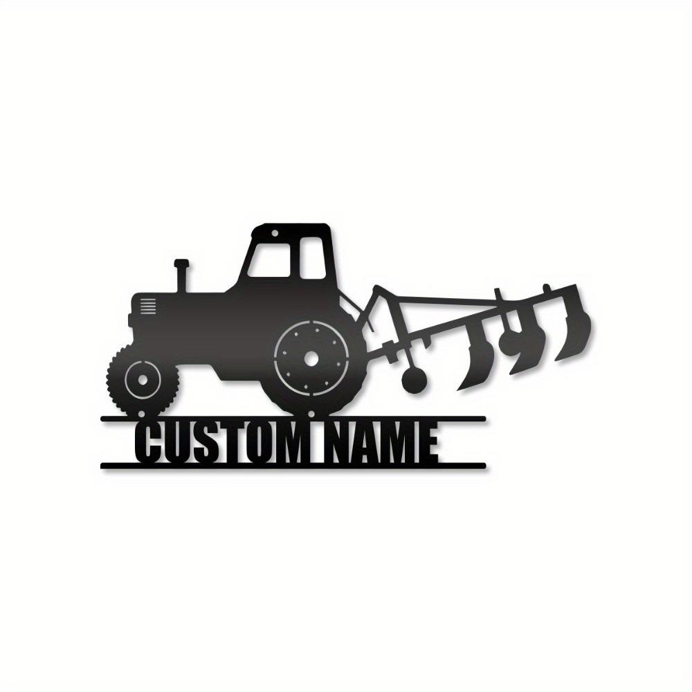 Custom Tractor Metal Wall Art for Farmhouse Decor Personalized Name Sign Gift