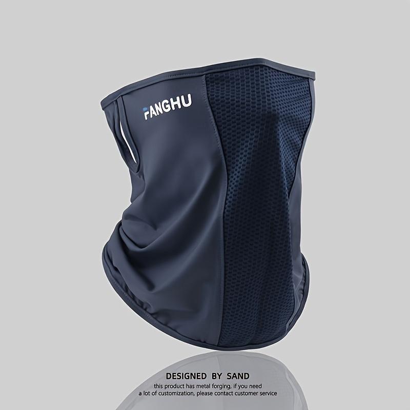 

Sport Sunscreen Mask Breathable Mesh Anti UV Cycling Face Cover Neck Gaiter Sun Protection Motocycle Fishing Ice Silk Mask темно-синий