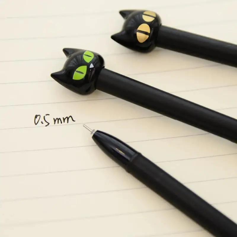 4 Stück Expression Cat Unterschrift Stift Großäugige Schwarze Katze Puppe Gelstift 0,5 mm Schwarzer Gelstift Preis