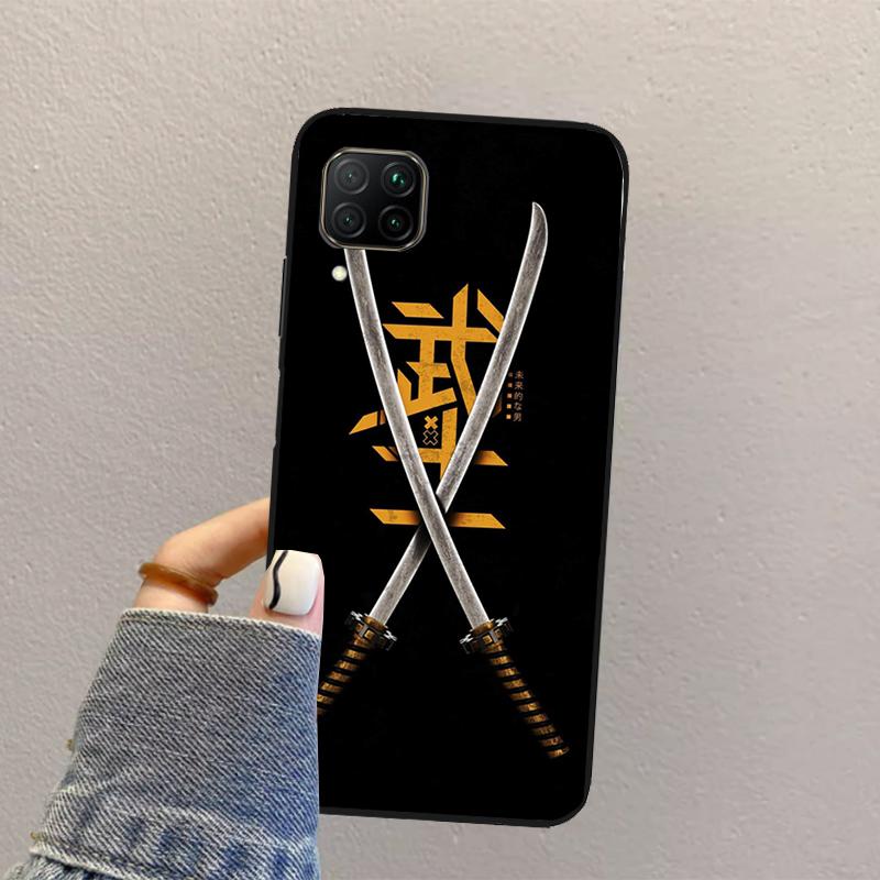 Japan Samurai Katana For Huawei Nova 3i 7i 8i 11i 12i 9 10 SE Y73 Y90 Y70 Y72 Y61 Y91 P30 P40 Lite P60 Pro Case