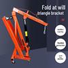 2 Ton Folding Mobile Hydraulic Crane - Orange, for Engine Mount and Auto Repair