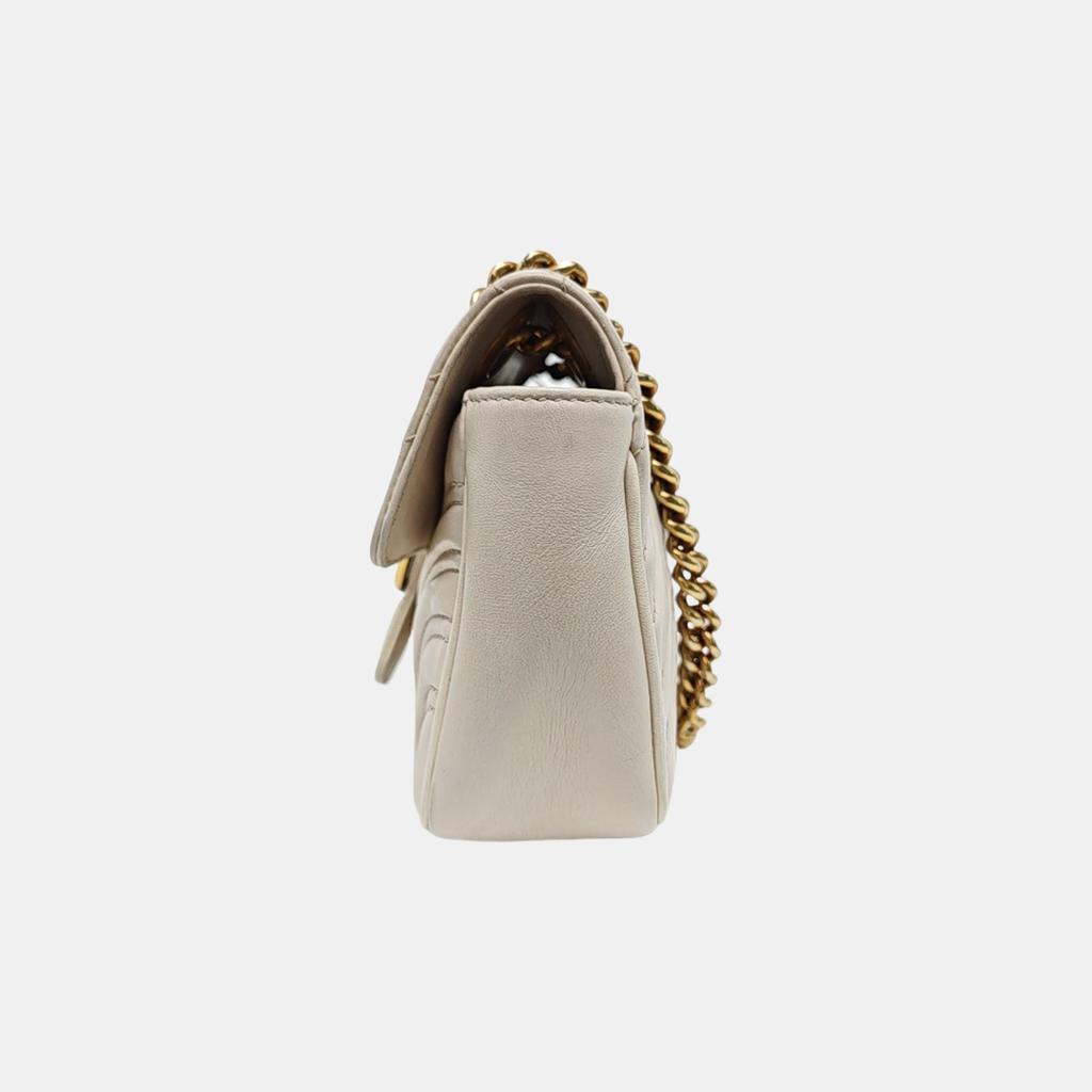 [Pre-Owned] Gucci GG Marmont Matelassé Mini Bag 'White' - Good #PGO5JP