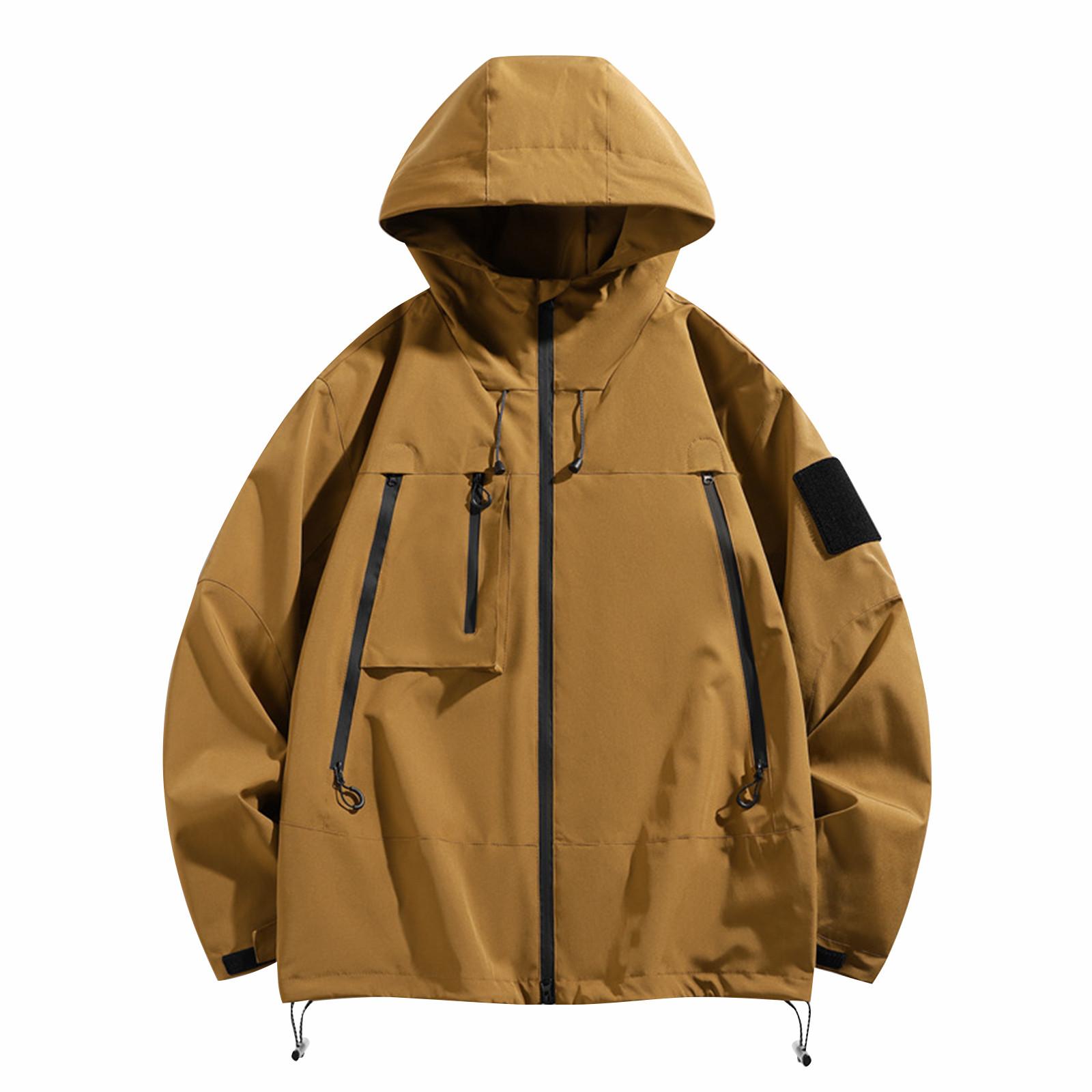 

Повсякденна та модна універсальна куртка для робочого одягу Чоловіча куртка з капюшоном M кавовий