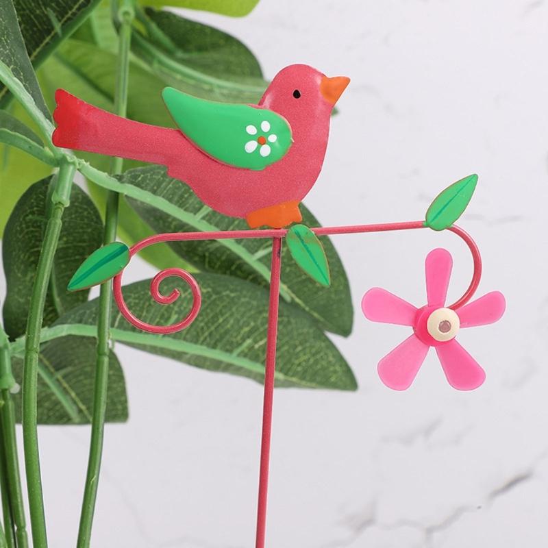 Vaso de Flores Estacas de Jardim Decoração Casa Estacas de Pássaros Metal Arte de Quintal Enfeites para Mãe Presente de Dia das Mães Decoração Interna Externa