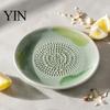 Ceramic Kitchen Gadget Garlic Grater Plate, Manual Grinding Tool for Ginger Spice, Grinder Plate Non-Stick Fruits Vegetables, Multifunctional