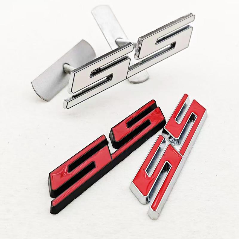 3D Metal SS Logo Sticker Front Grill Emblem Badge For Chevrolet Onix Blazer lumina Camaro Cruze Travers Monza Car Accessories