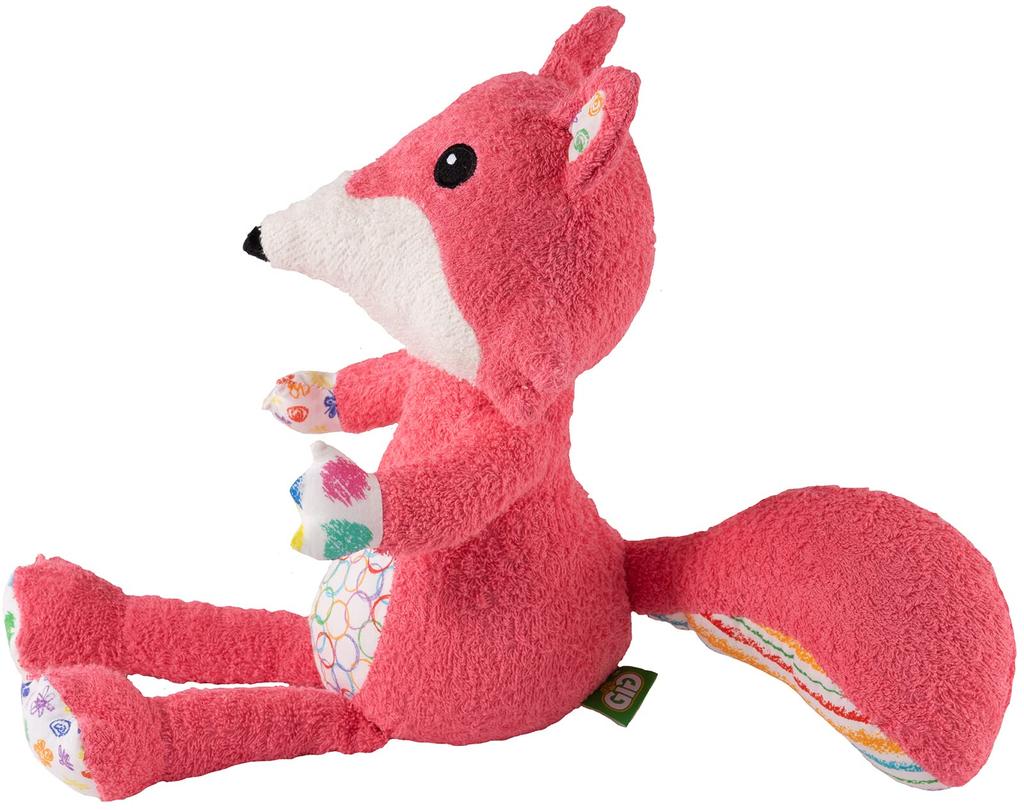 GiGi Plush Red Knitted Stuffed Perfect for and as a Friend or Sleeping Perfect as a Product Hi-Cube Fox, Large, Animal, Babies, Kids, companion.