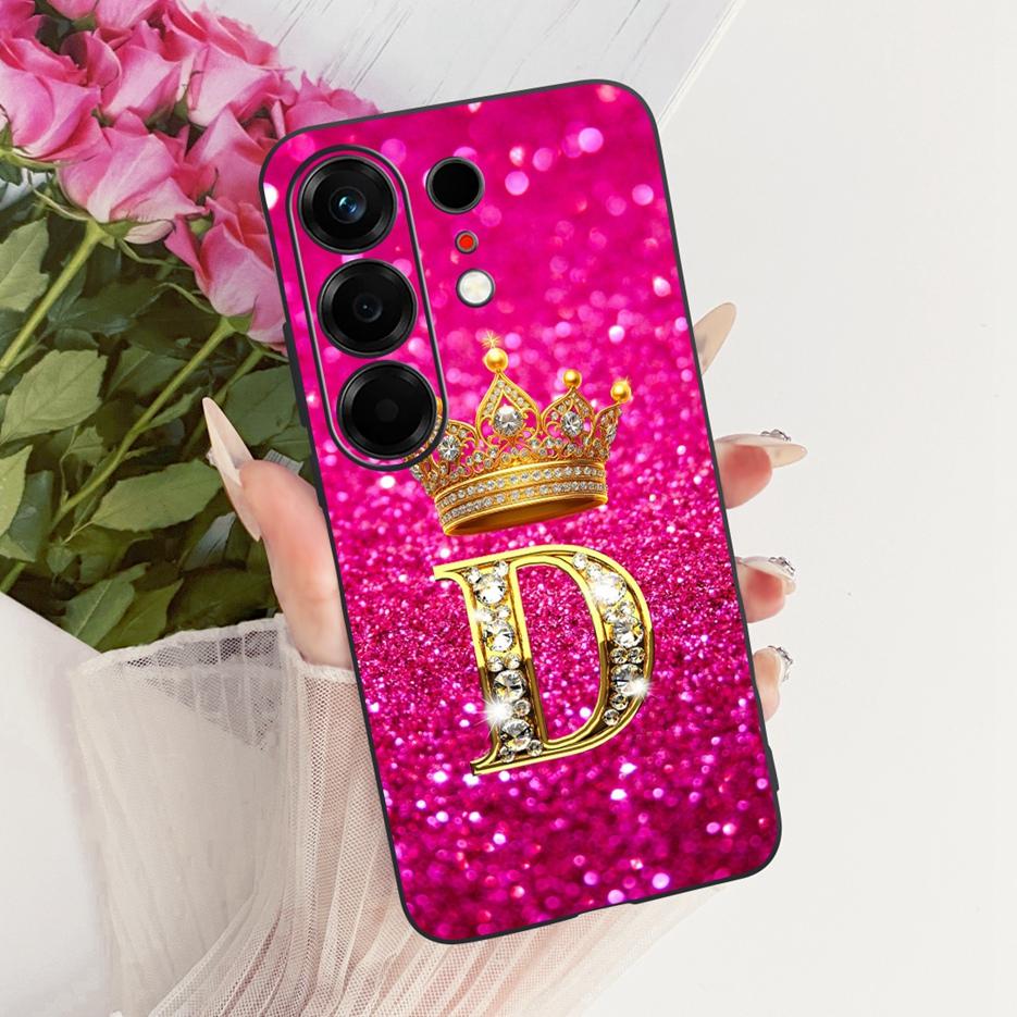For Tecno Camon 50 4G Case CN5 Luxury Crown Letters Cover Soft TPU Phone Case For Tecno Camon 50 Pro 4G CN5c Camon50 Fundas Bags