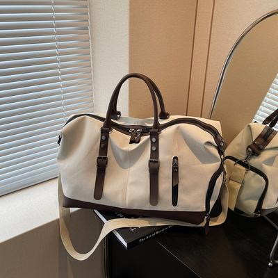 New Travel Canvas Handbag Travel Bag Men's Fashion Trend Large Capacity Short Distance Travel Shoulder Bag Luggage Bag