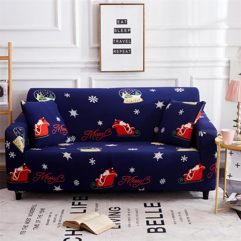 Christmas Elastic Sofa Covers for Living Room Funda Sofa Couch Cover Chair Protector Universal Sofa Slipcovers X-mas Home Decor