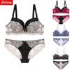 New 2022 Sexy Lace Perspective Bra Set Push Up Sexy Lingerie Set AB Cup Bra Panty Set