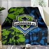 1PC Seattle Sounders FC Printed Soft Flannel Blanket Throw for Adult Bedroom Living Room Sofa Camping Travel Fan Gifts Christmas Gifts