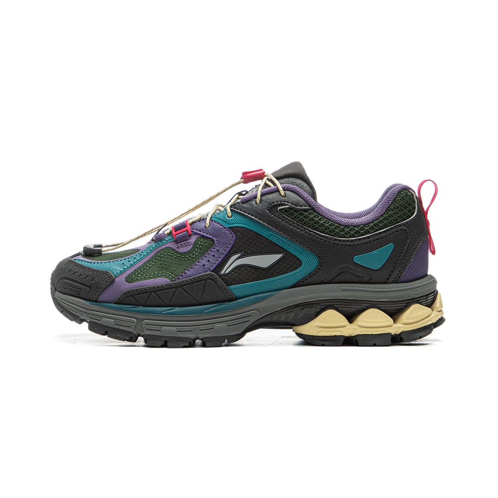 New LiNing Support 2.0 Trail V2 Slip Resistant Abrasion Resistant Low Top Running Shoes Women's Gray Blue ARXU024-2