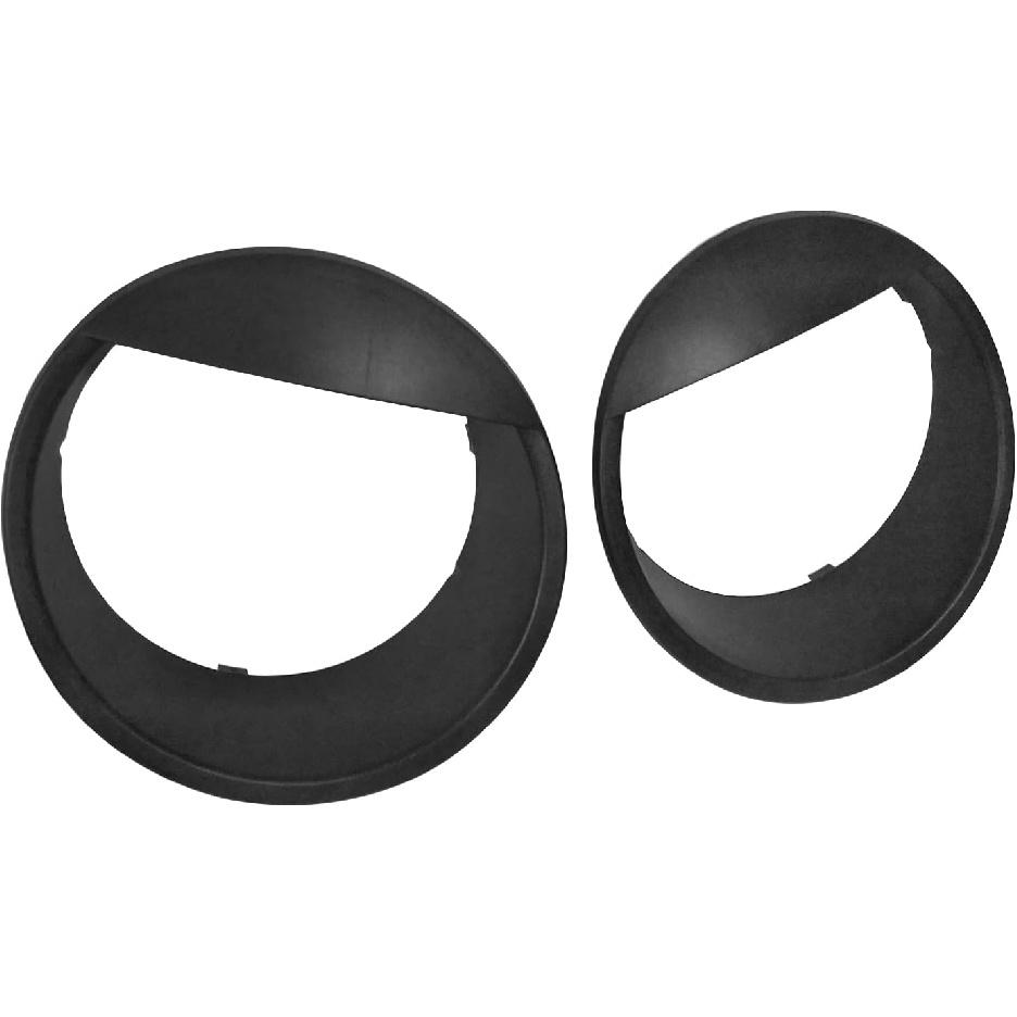 Hooke Road Wrangler Headlight Cover Bezels Trim Matte Black Accessories For 2007-2015 Jeep JK Wrangler & Unlimited - Pair
