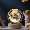 3D Crystal Ball LED Night Lights Moon Saturn Laser Engraved Solar System Globe for Bedroom Table Lamp Children Christmas GiftS