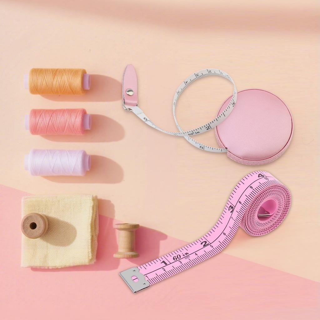 2pcs Retractable 1500mm 60inch Flexible Soft Tape Measure Body Measurement Sewing Tailoring Measuring Kit