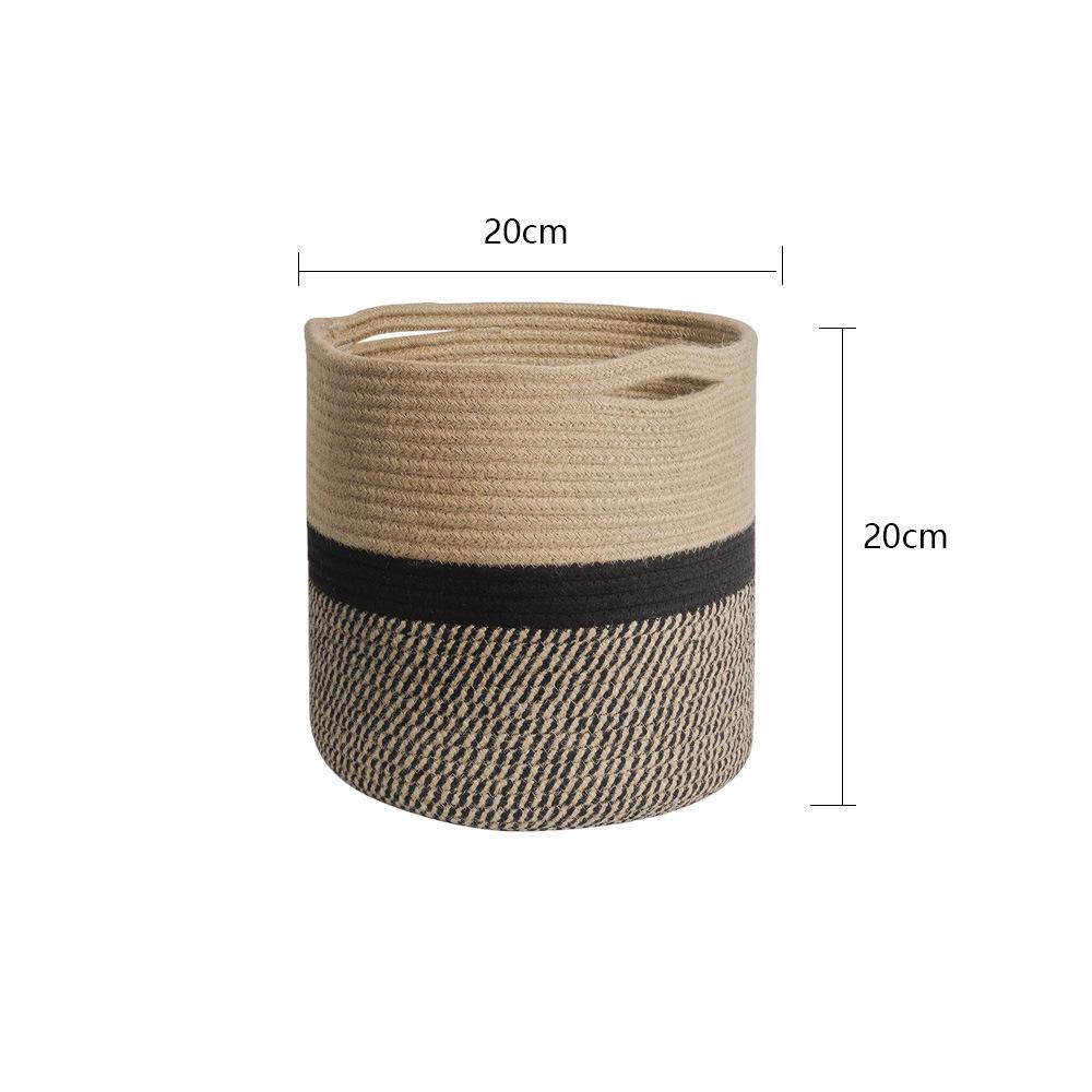 Handmade Cotton Rope Storage Basket, Nordic Style, Multi-Size & Color Options for Home & Living Room.