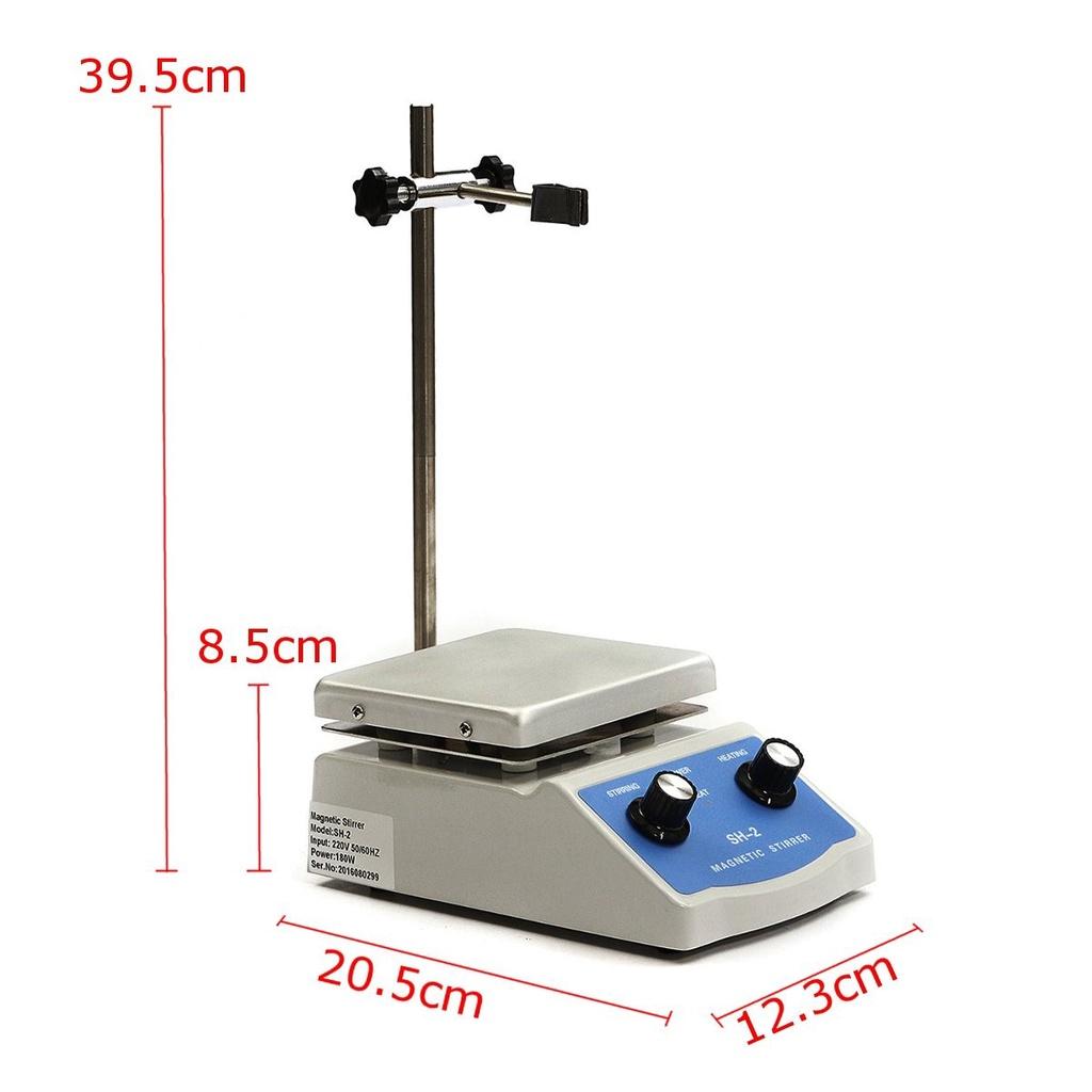 220V SH-2/50Hz Magnetic Blender Hot Plate Stirrer Dual Control Machine Stir +1 Inch Stir Bar C3