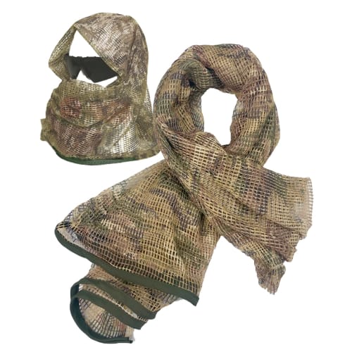 S.fields.inc Sniper Veil Airsoft Military Camouflage Mesh Face Mask (Khaki)