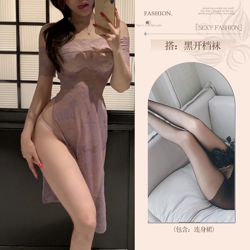 Sex Underwear Cheongsam Fun Women's Abstinence Large-scale Qqny Couple Love Fun Open Crotch Sexy Pajamas