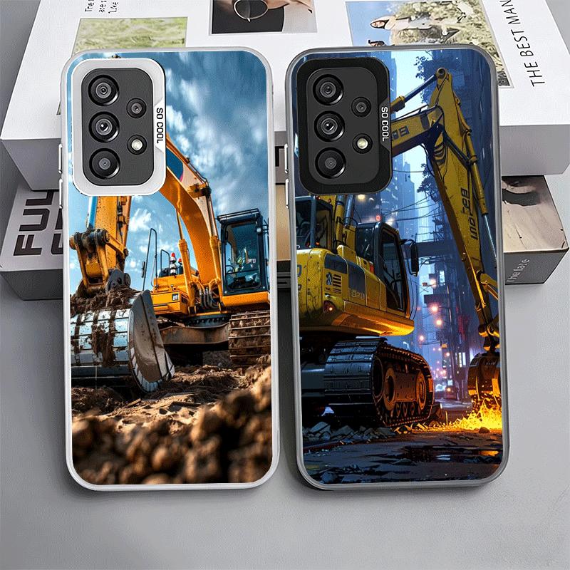 Excavating Machinery Cool Soft Phone Case for Samsung A17 A16 A15 A14 A13 A57 A56 A55 A54 A53 A37 A36 A35 A34 A33 A26 A25 A24 A2