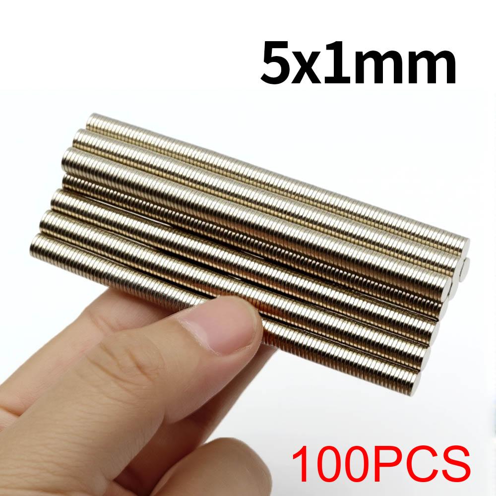 5x1mm Superstarker Neodym-Magnet N35 NdFeB Permanentmagnetische Magnete Rund Leistungsstarke Magnete Kühlschrank