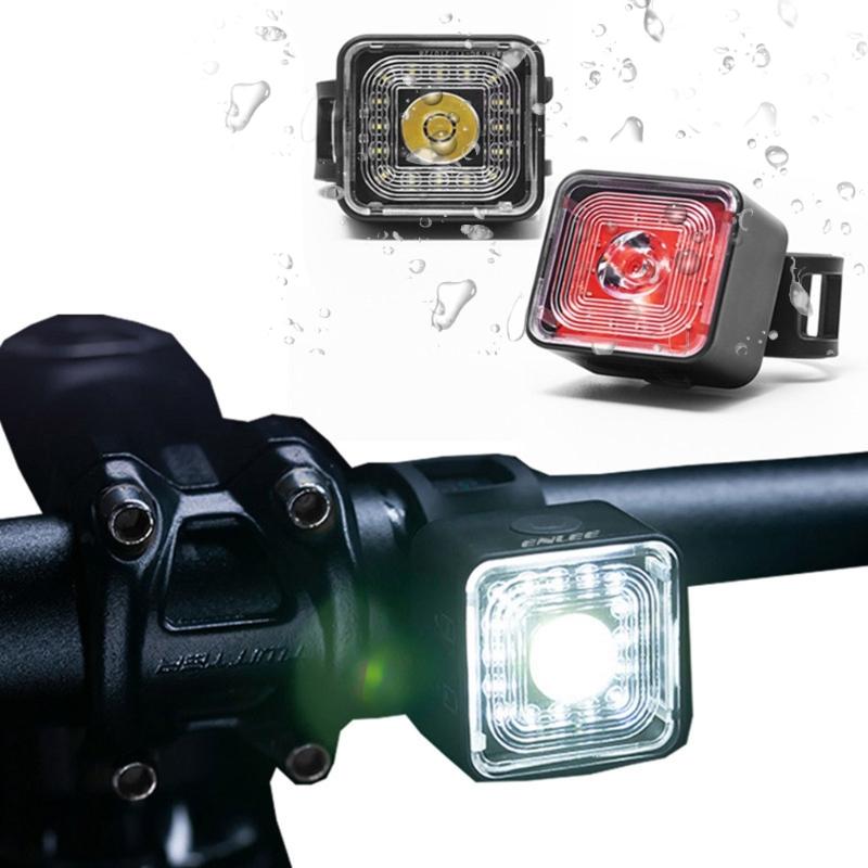 Rechargeable LED Bike Lights Front & Rear Light Set Portable Mini Bike Lights Simple Installation for Cycling Safety