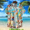 Hawaiian Shirt For Men Summer Cold Ice Cream Short Sleeve Shirt Tops Casual Popsicle Blouses Icecream Female Button Clothes