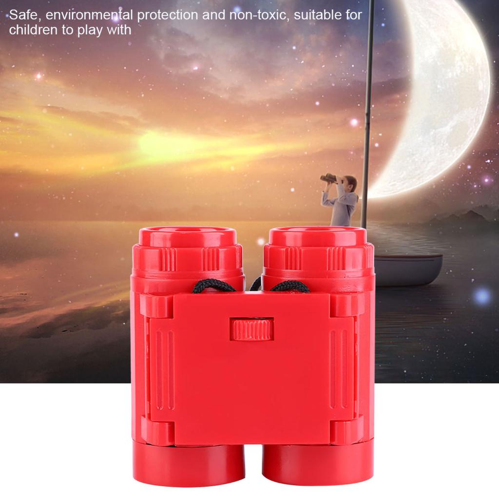 Foldable Outdoor Birding Binocular Children Telescope Set Child Kid Toy Gift Red
