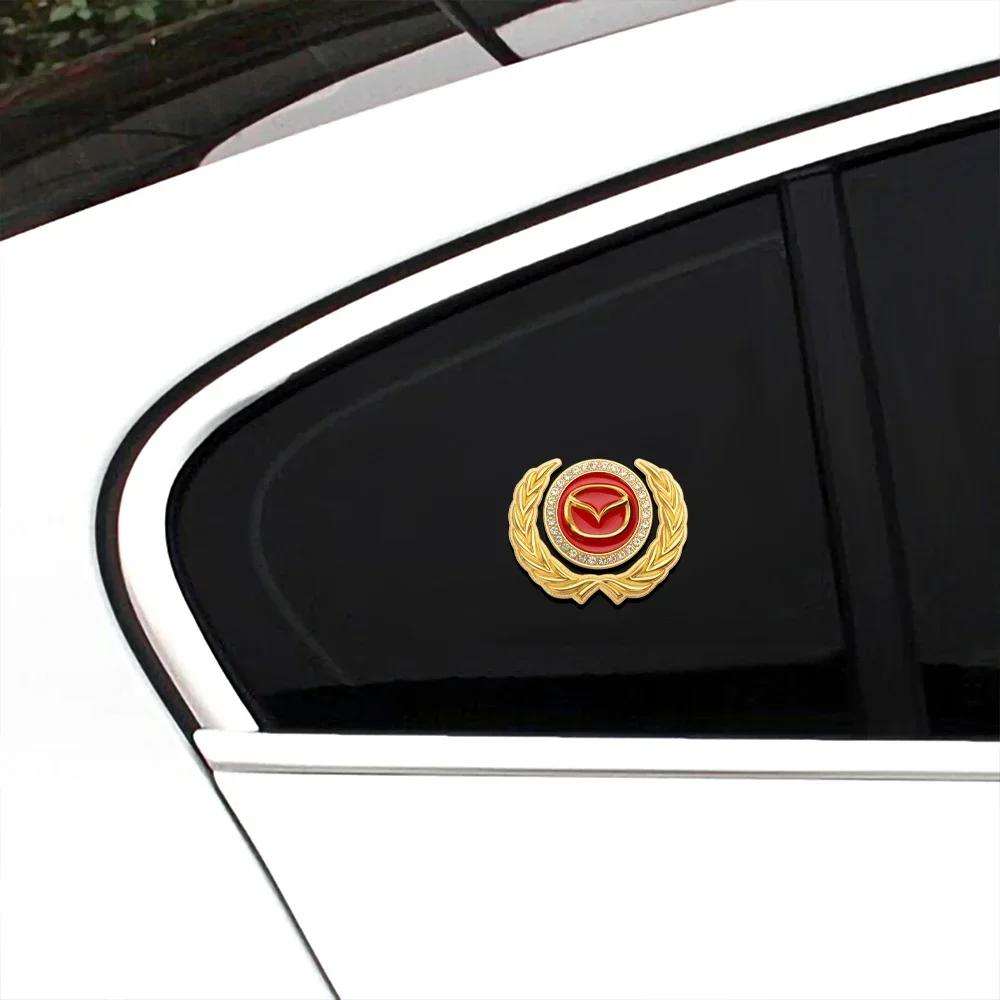 2025 Heiß 1 Stück 3D Metall Autoform Seitenmarkierung Fenster Karosserie Dekoration Aufkleber Abziehbild für Mazda 3 CX3 CX4 CX5 CX7 CX8 CX9 RX7 Atenza