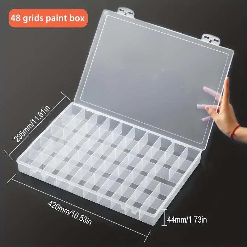 

Универсальный 1 шт. 36/48 ящик для хранения сеток прочный органайзер для художественных гвоздей портативное решение с прозрачным отсеком 48