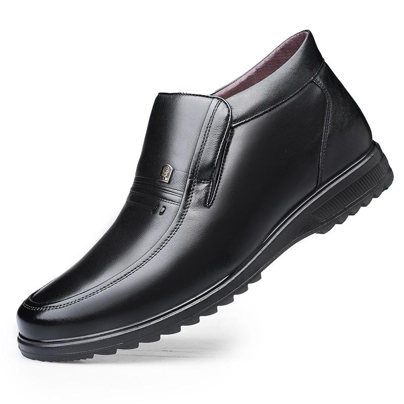 Gammal man huvud herrskor nya business casual professionella kläder ull höga skor för äldre 21602