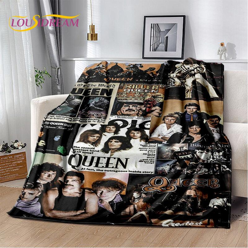 Freddie Mercury Queen-Rock-Band Soft Plush Blanket,Flannel Blanket Throw Blanket for Living Room Bedroom Bed Sofa Picnic Cover