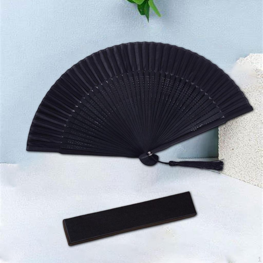 Chinese Folding Fan Bamboo Decor Novelty Folded Chinoiserie Handheld for Party Kung Fu