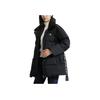 Calvin Klein Jacquard Woven Belt Buckle Waist Cinching Stand Collar Duck Down Jacket Women Outerwear Space-Black J222497