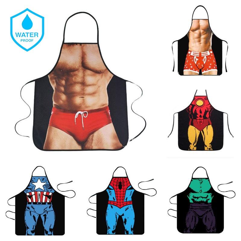 Marvel Cosplay Aprons Sexy Funny For Men Women Kitchen Cooking Baking Props