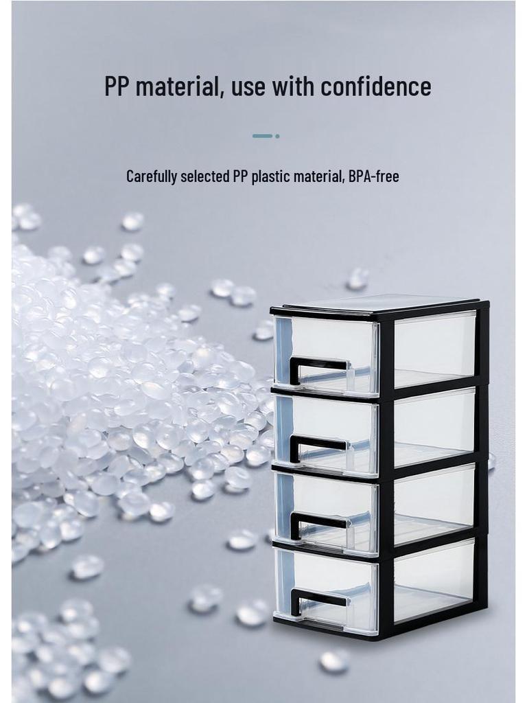 Transparent Small Drawer Desk Organizer and Storage Cabinet