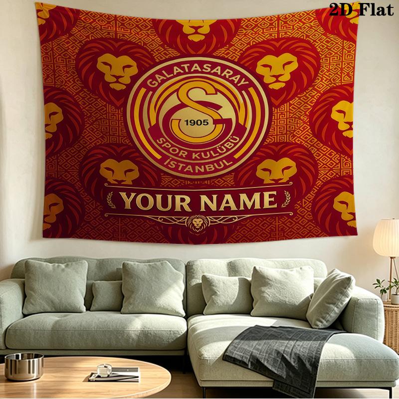 Maßgeschneidertes Galatasaray-Wandteppich – Wandbehang für Schlafzimmer, Wohnheime und Heimdekoration