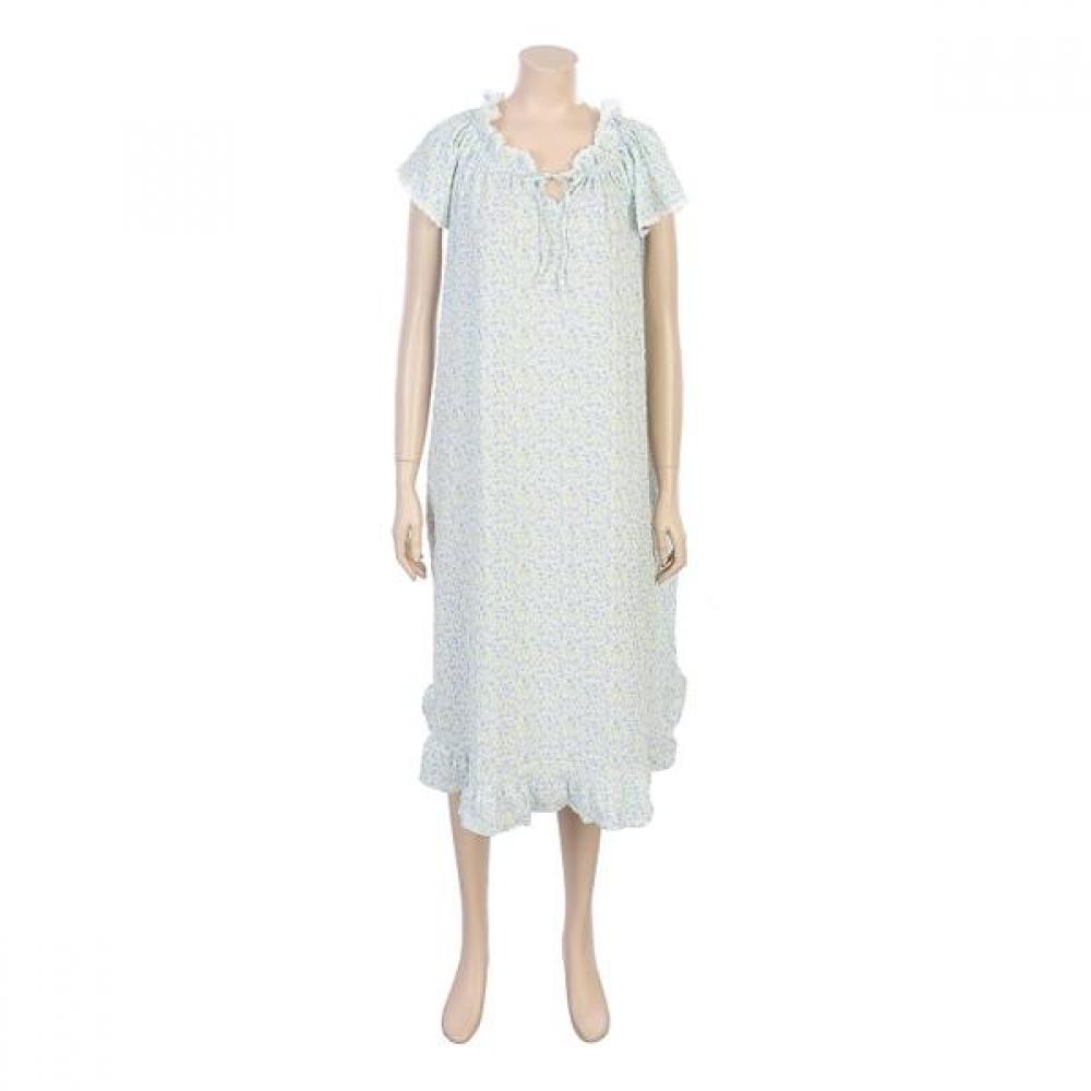 

Barbara Women S Pleated Floral Homewear dreSS Agw4626ll 85