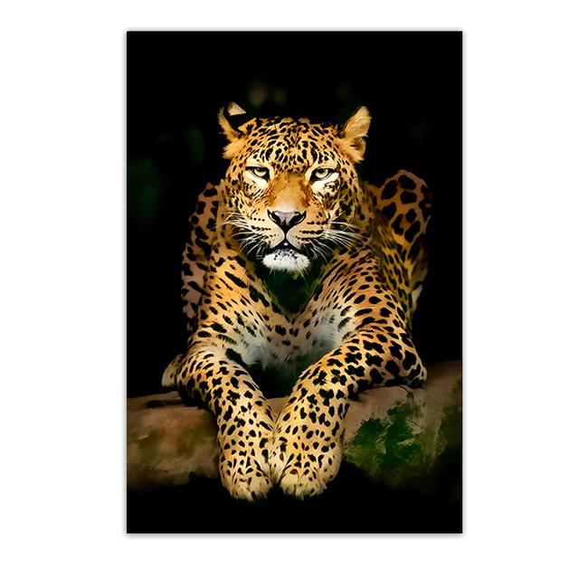 Chůze Leopard Plakáty Tisky Plátno Malba Divoká Zvířata HD Obrázky Nástěnné Umění Panter Dekorace Obraz Pro Dekoraci Obývacího Pokoje