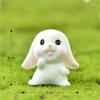7Pcs/Set Easter Miniature Animal Figurine Resin Home Office Farmhouse Table Countertop Decor Holiday Art Crafts