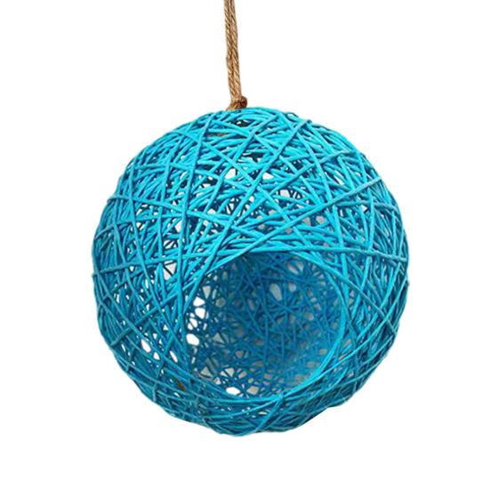 

Гнездо для хомяка, удобный дышащий гамак с белкой, попугаем, хомяком, спальная кровать из ротанга для клетки для домашних животных синий